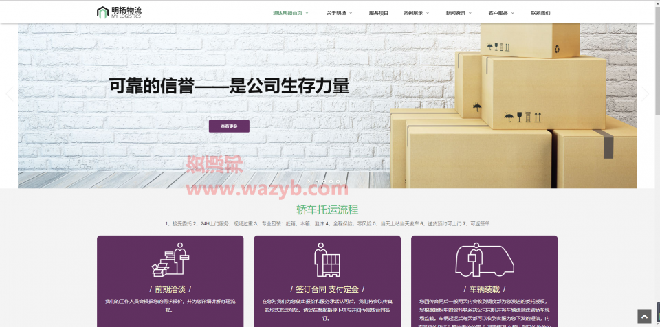 基于ThinkPHP框架开发的响应式物流企业公司网站源码插图